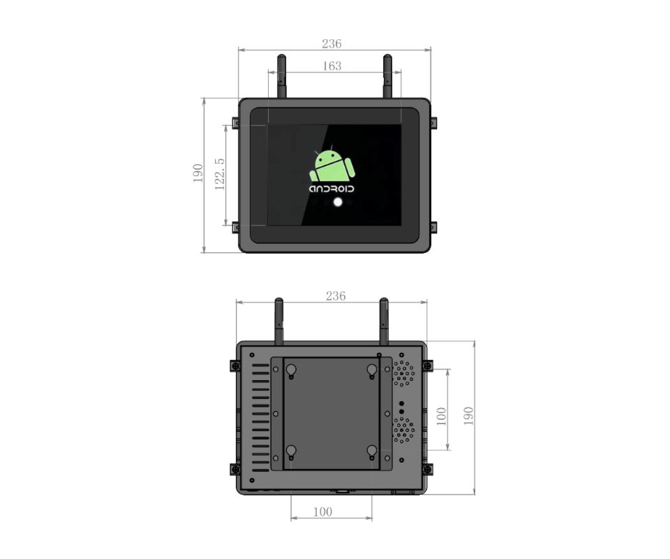 HUGEROCK PTC08A Industrial Computer - Fanless Panel PC All in One Touch Computer image 3