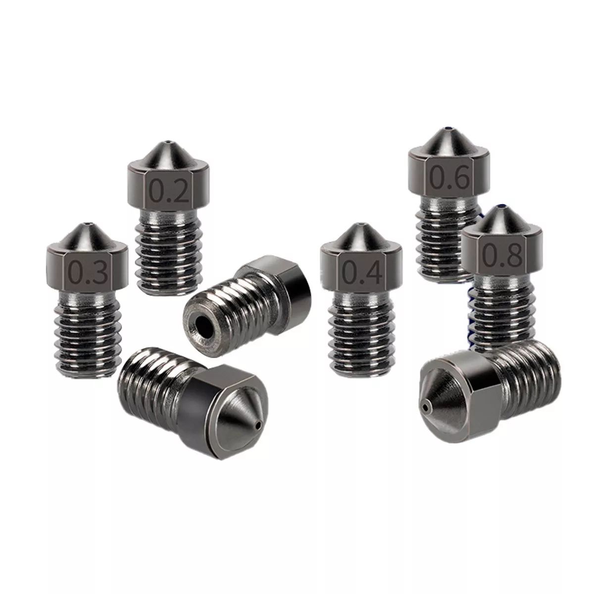 3D Printer Parts E3d Titanium Nozzle 0.2/0.3/0.4/0.5/0.6/0.8mm image 1