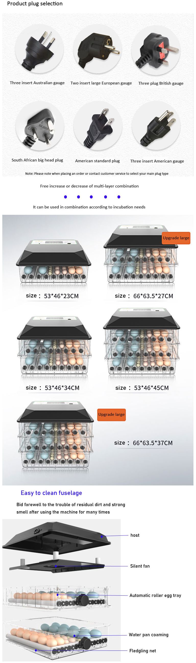 Small Egg Incubator Portable Family Use 180 Eggs Mini Incubator Popular in European and USA image 7