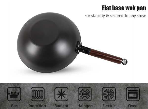 Non Stick Carbon Steel Wok Pan image 3