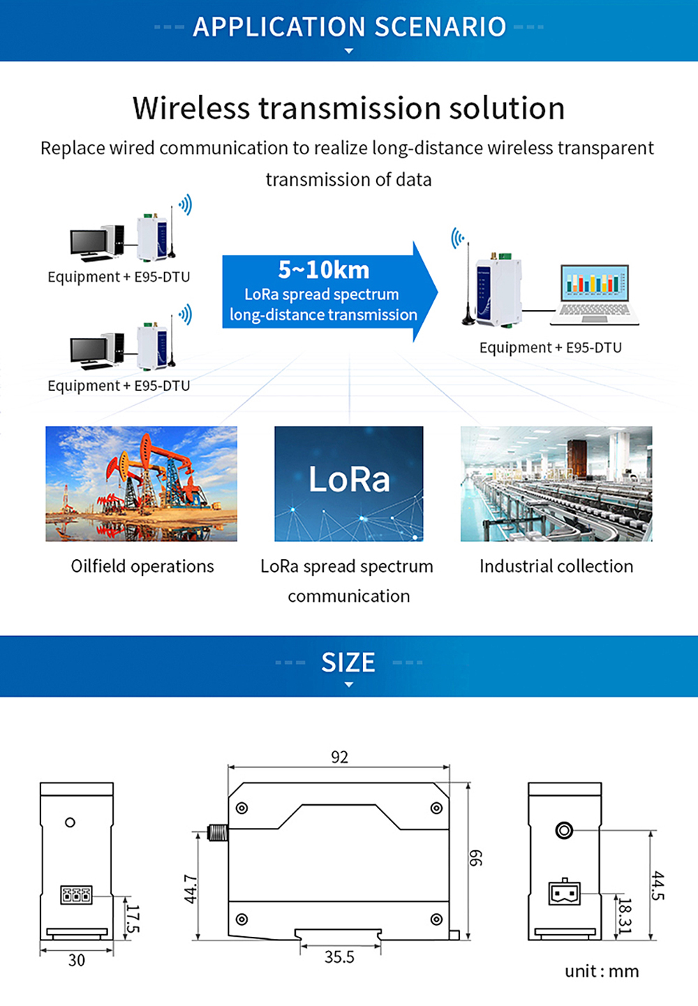 Low Cost LoRa Module RS485 Long Range Wireless Transmitter And Receiver 30dBm LoRa Modem Support Modbus image 10