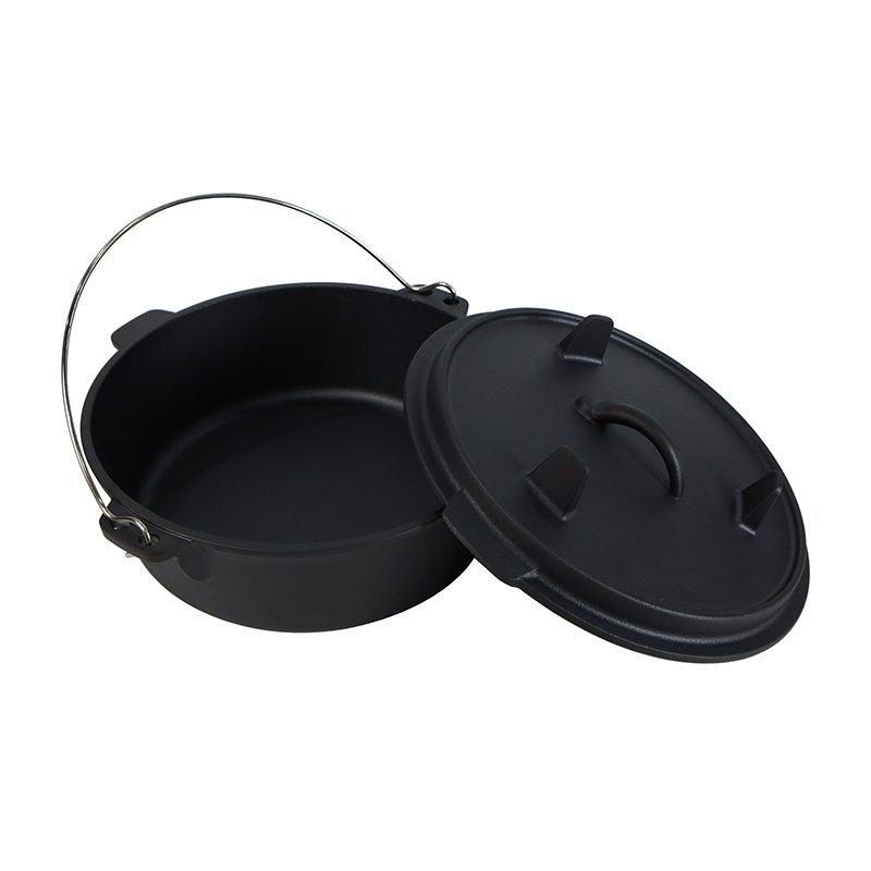 Wholesale camping cast iron dutch oven with three legs lid image 3