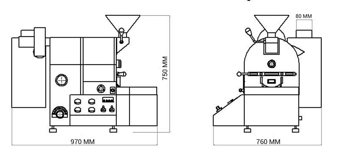 BSC-BEE 0,5 KG Tabletops Sample Coffee Roaster Machine image 9