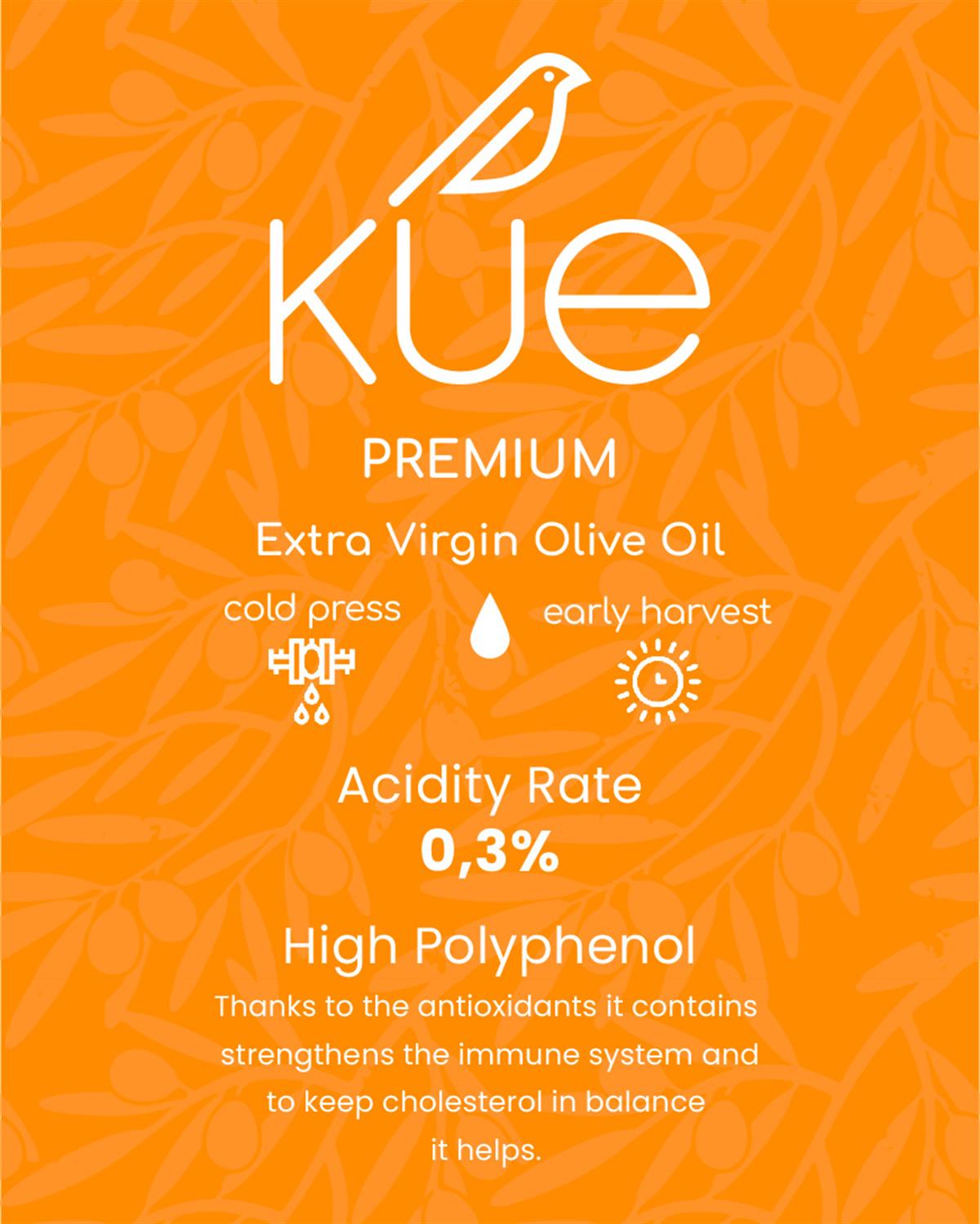 KUE 500 ml Award Winning Early Harvest Cold Press Premium Extra Virgin Olive Oil image 3
