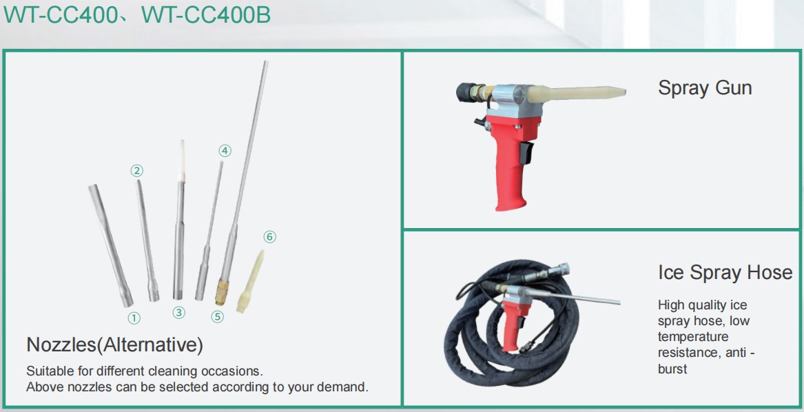 Portable CO2 Blocks Dry Ice Blasting Machine WT-CC400B For Fine Cleaning image 2