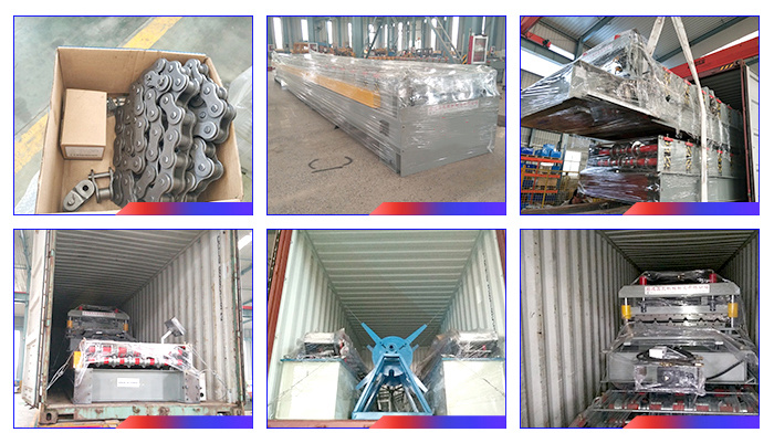 Colorful steel roofing glazed tile roll forming making machine for roof plate image 7