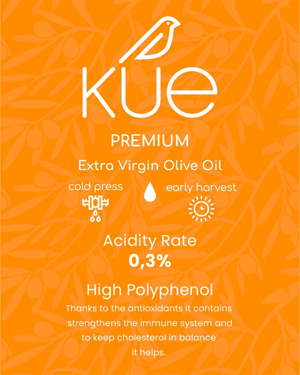 KUE 500ml and 750ml Award Winning Early Harvest Cold Pressed Extra Virgin Olive Oil image 3