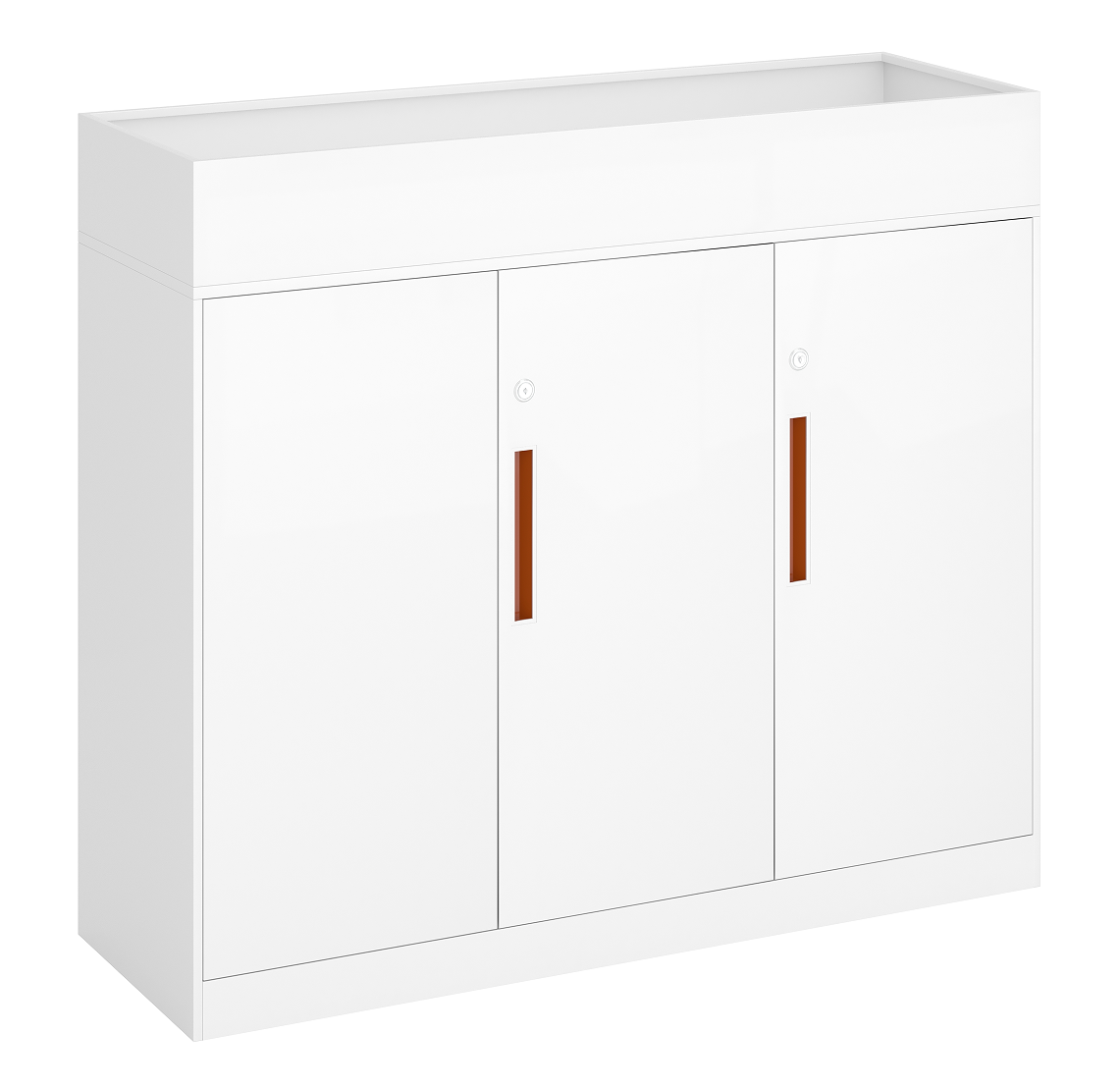 Three door planter cabinet