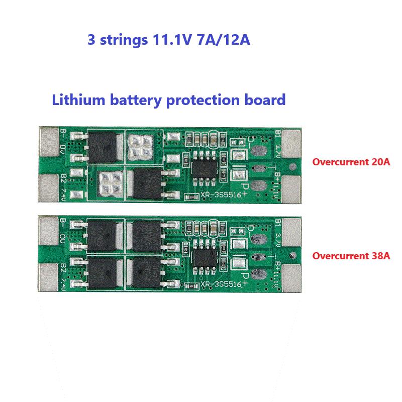 3s 18650 BMS 11.1V 7A LED Light BatteryProtection image 2