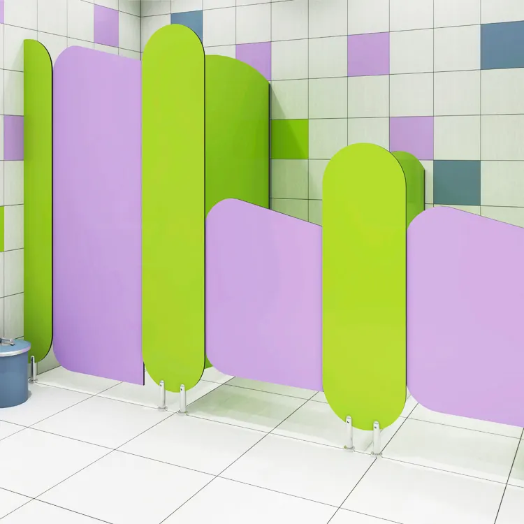 Waterproof Decorative High Pressure HPL Compact Laminate Toilet Door Toilet Partition image 5