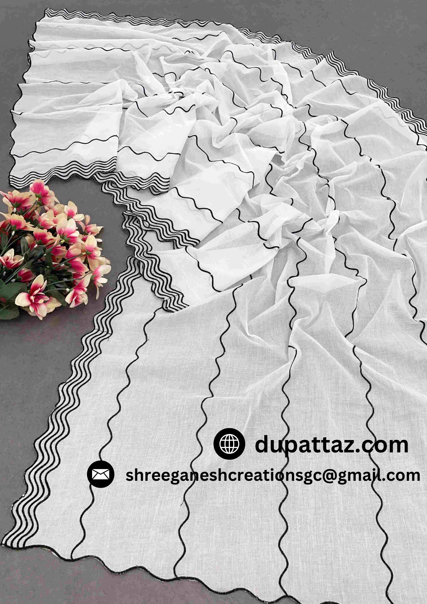Dyeable Cotton Dupatta image 3