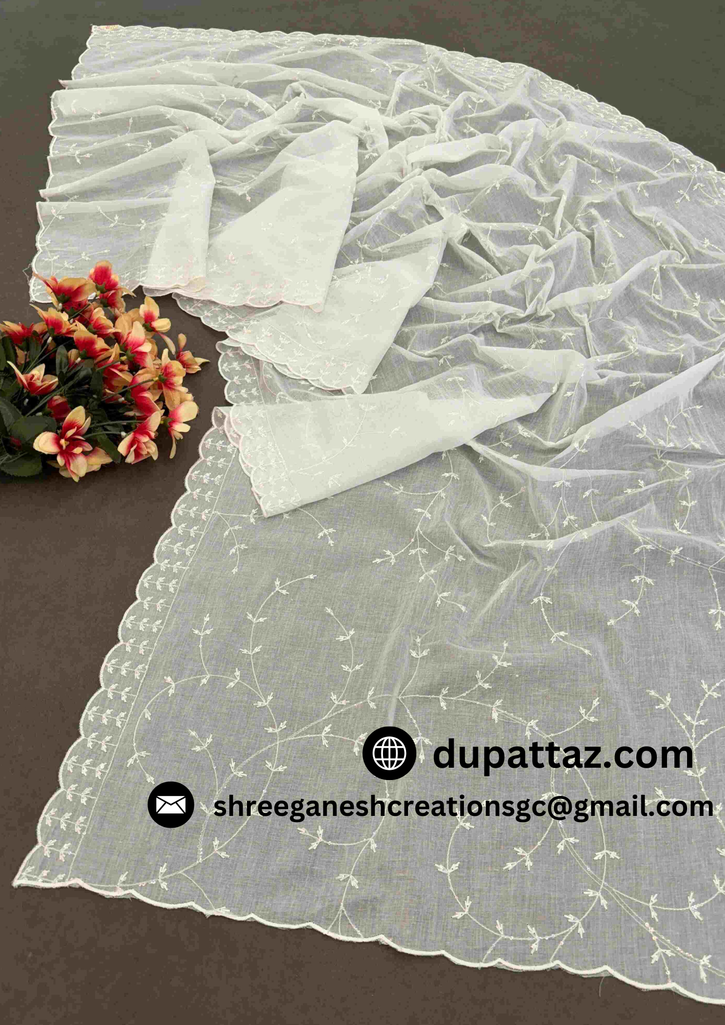 Dyeable Cotton Dupatta image 4