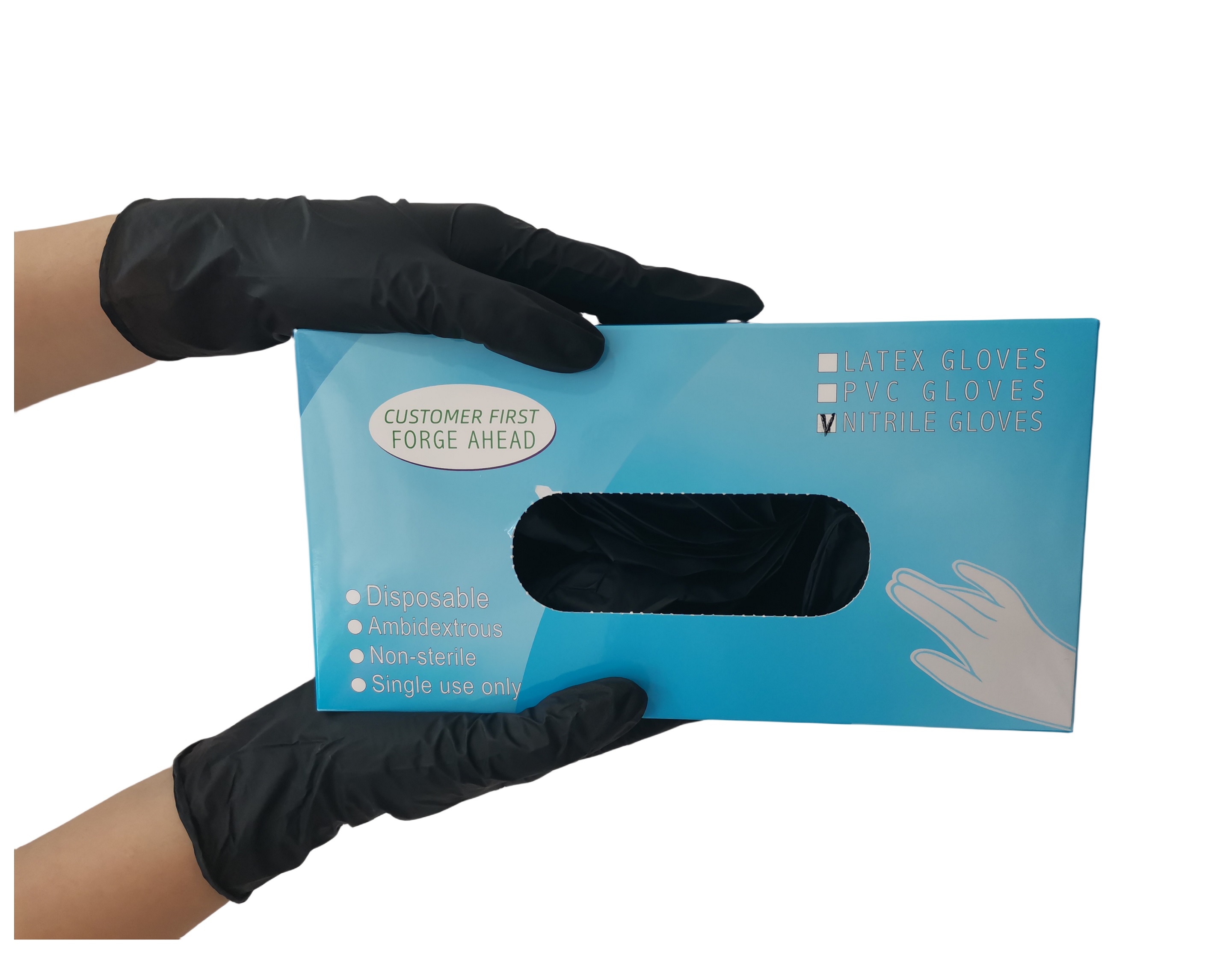 Disposable nitrile gloves for medical food handling image 4