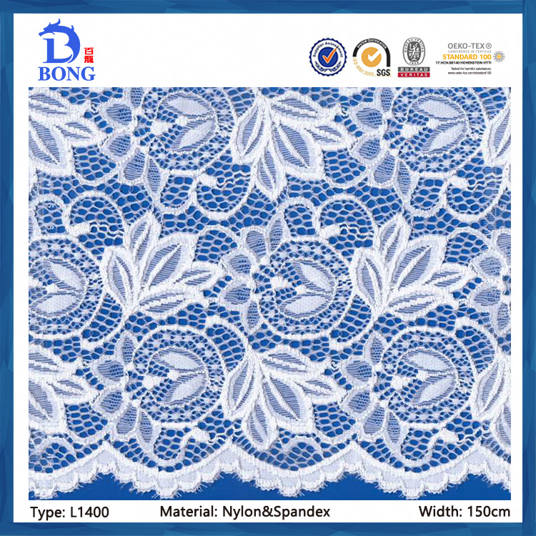 Printed nylon&spandex kniting lace image 1