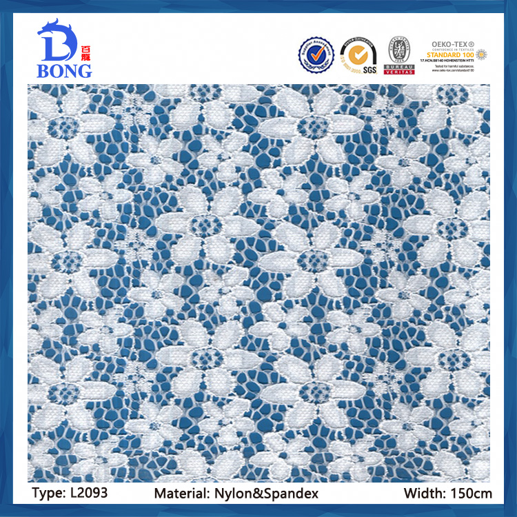 Printed nylon&spandex kniting lace image 4