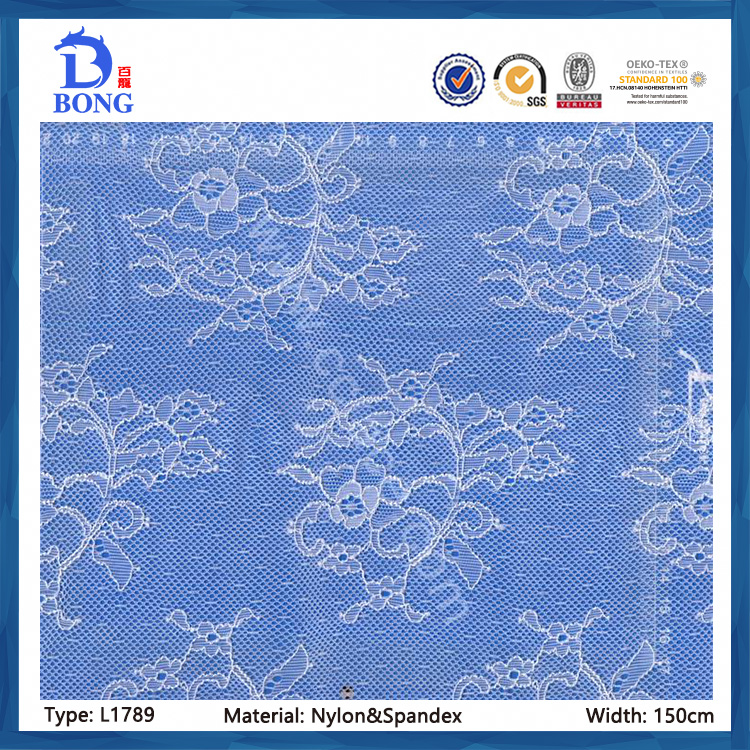 Printed nylon&spandex kniting lace image 5
