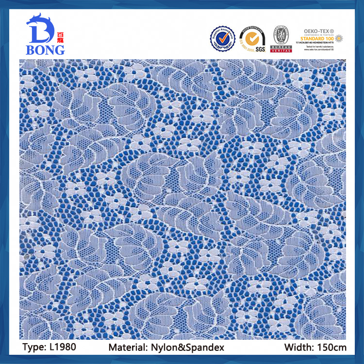 Printed nylon&spandex kniting lace image 6