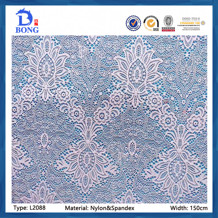 Printed nylon&spandex kniting lace image 7
