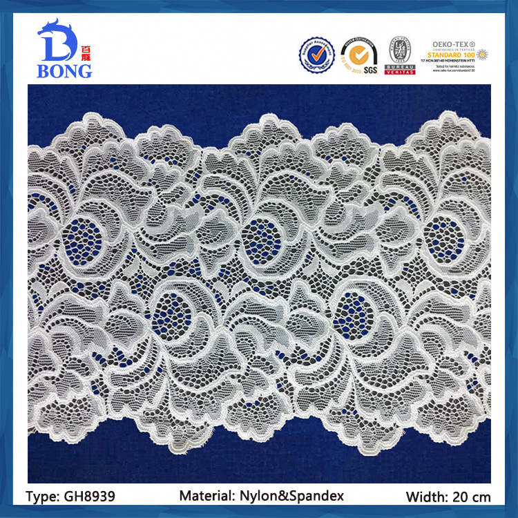 lycra lace/nylon&spandex lace Trim/İç çamaşırı dantel image 3