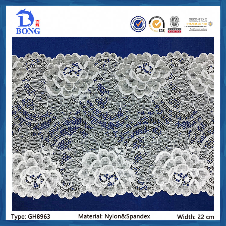 lycra lace/nylon&spandex lace Trim/İç çamaşırı dantel image 4