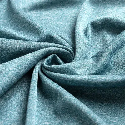 Heather Grey Double-Faced Cationic Jersey