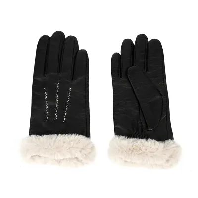 Sustainable Women's Leather Gloves DHL-49 with Touchscreen Compatibility