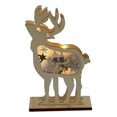 Wooden Christmas Elk Lights
