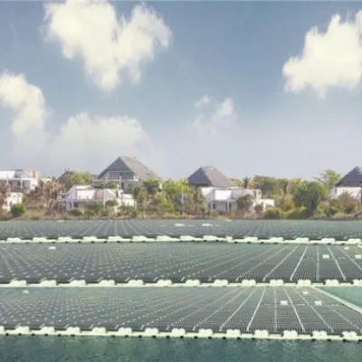 Floating PV Power Plant System On Water, HDPE Plastic Blow Molding