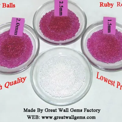 Red & White Corundum Balls