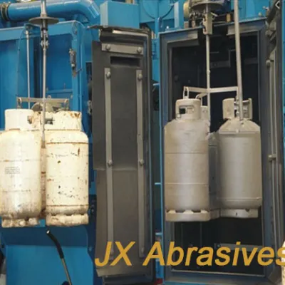 Hook Type Automatic Shot Blasting Machine For Oil Tank Propane Tank