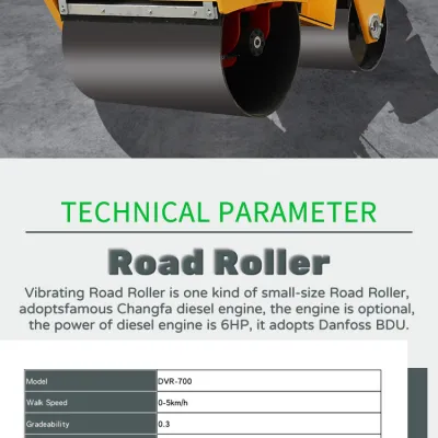 DVR-700 700kg Ride On Vibratory Road Roller