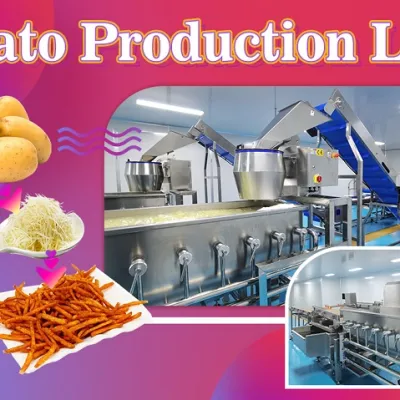 Traditional Fresh Spicy French Fries Potato Chips Crisp Production Line