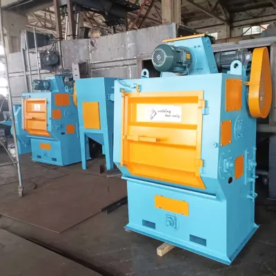 Tumble Belt Shot Blasting Machine to India / Q326 / 200kg / Crawler Type / Rubber Belt