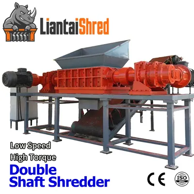 Çift Şaftlı Endüstriyel Atık Parçalayıcı | Plastik, Ahşap, Lastik, Metal ve Çeşitli Atıklar İçin Geri Dönüşüm Makinesi  意思是：