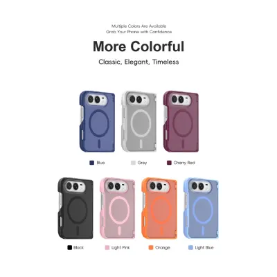 Double-Hinge Magnetic Folding Case for iPhone Duo