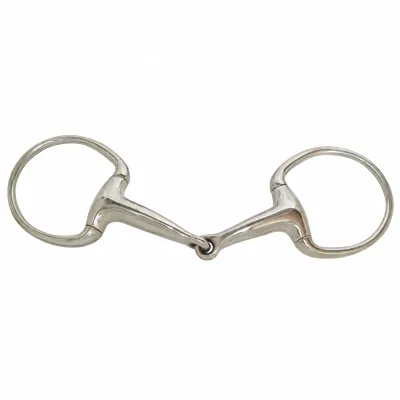 Stainless Steel Eggbutt Horse Bit with Jointed Mouth — Model 253360