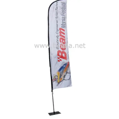 Custom Feather Flag - Dye Sublimation Print, Fibreglass or Aluminium Pole